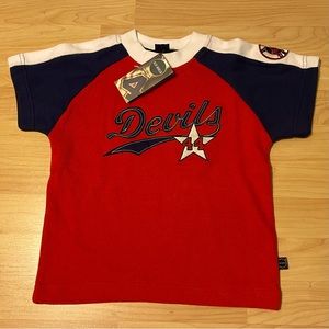 Blue Marlin Red Devils T-Shirt Sweatshirt Top Toddler Boys 3T NWT New